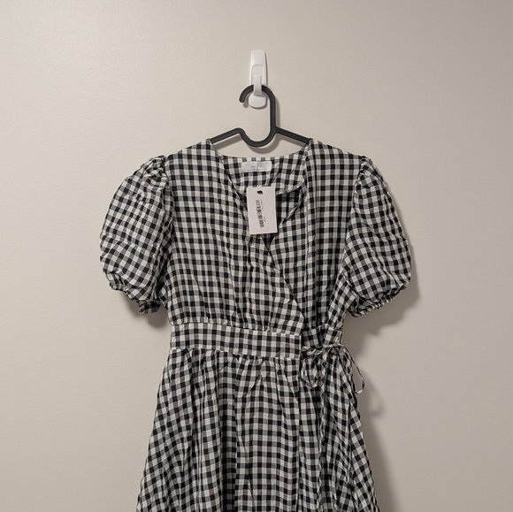 OAK + FORT Plaid Wrap Dress, NWTS - Picture 11 of 13